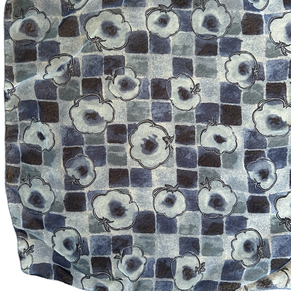 Vintage Express Blue Pattern Scarf - Picture 2 of 4